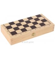 Reisekassette Schach / Dame / Backgammon aus Holz