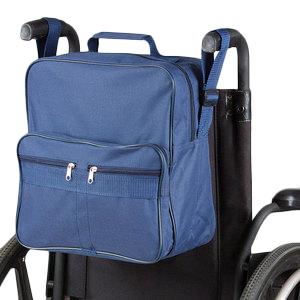 Rucksack für Rollstuhl, Rollator oder Gehgestell mit Taschen Blau